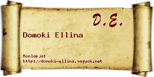 Domoki Ellina névjegykártya